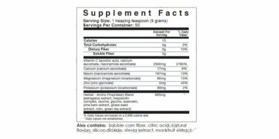 C-Viral Supplement Facts